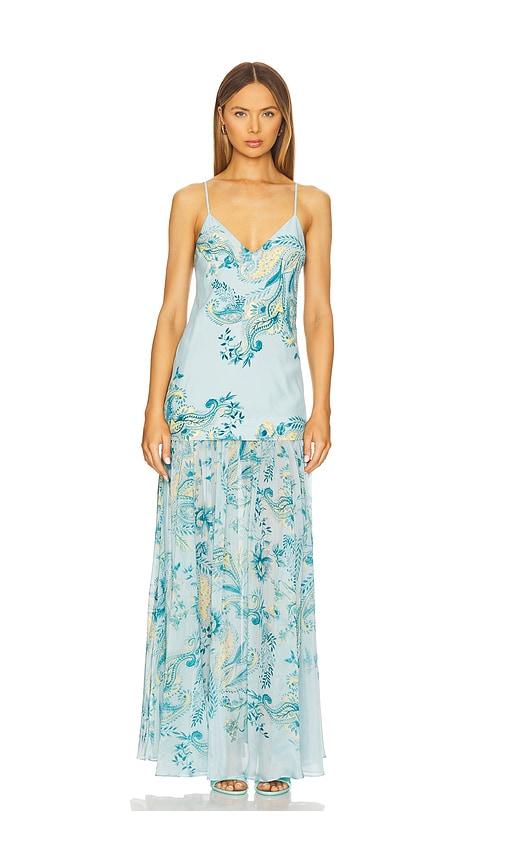 hemant and nandita maxi dress in baby blue.