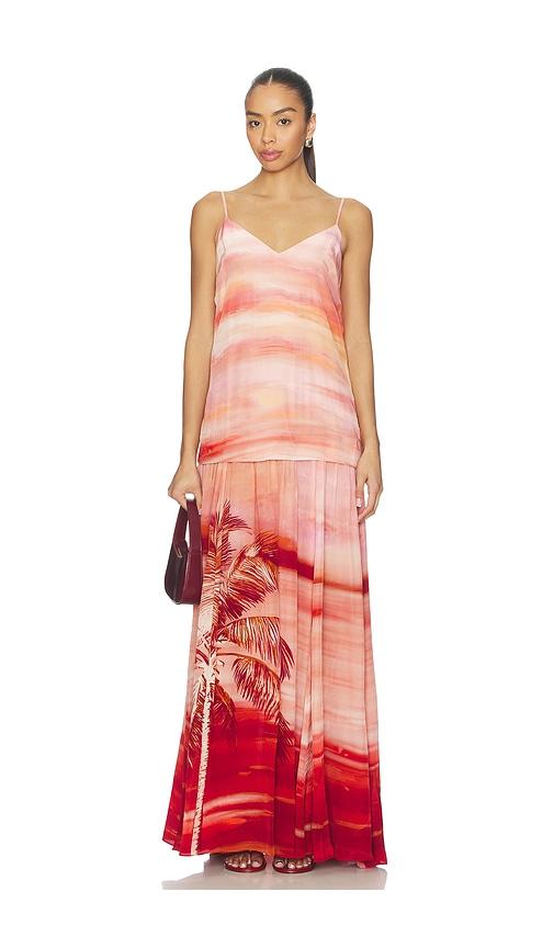 hemant and nandita maxi dress in pink,orange.