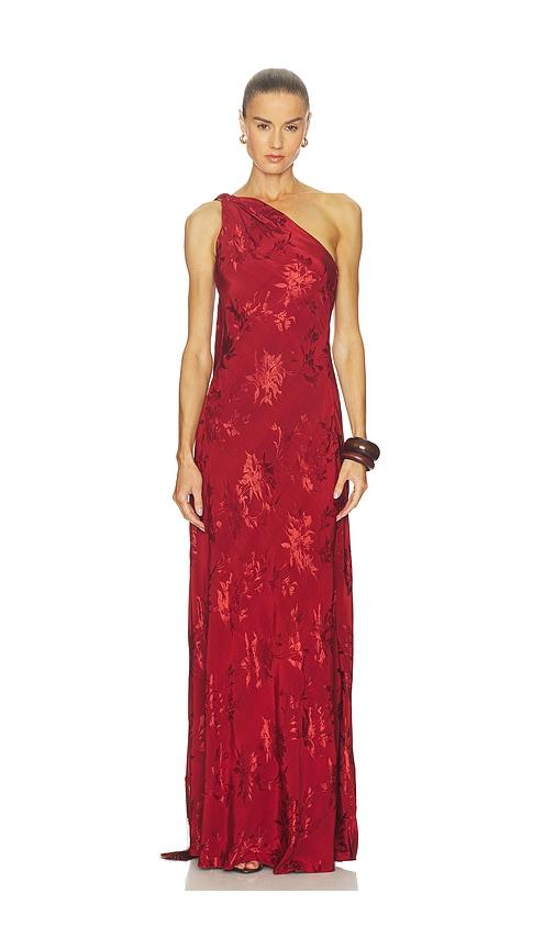 hemant and nandita maxi dress in red.