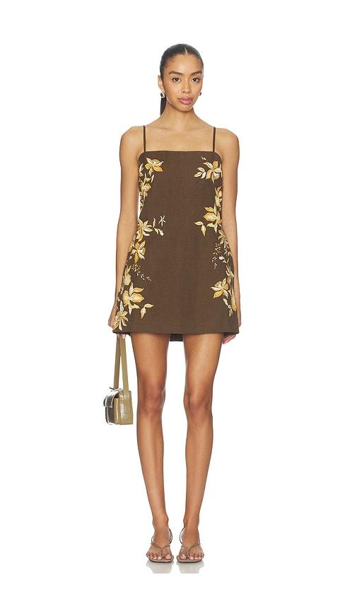 hemant and nandita mini dress in brown.