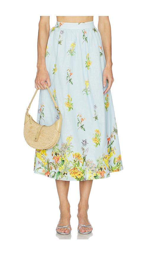 hemant and nandita skirt in baby blue.