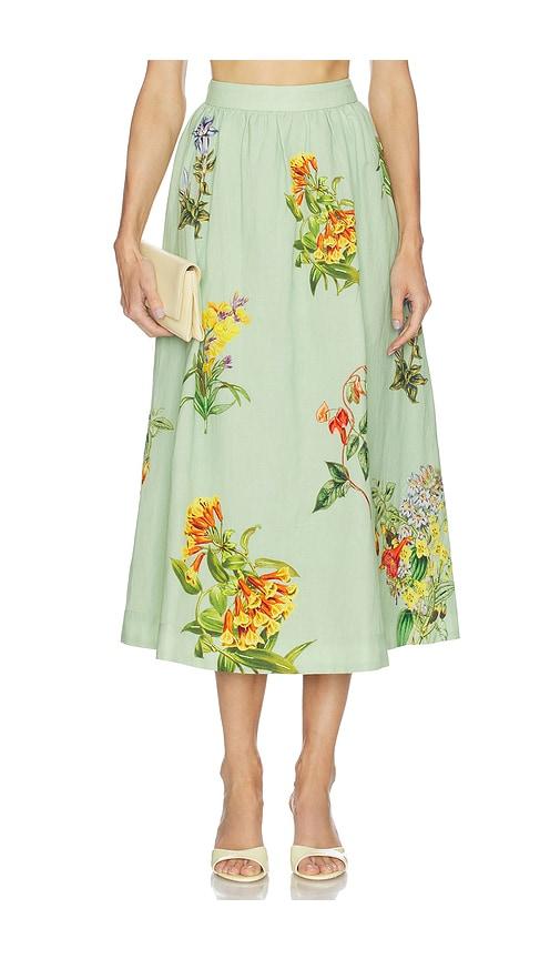 hemant and nandita skirt in mint.
