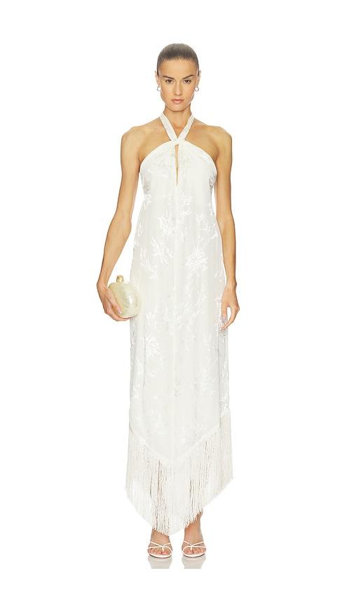 hemant and nandita tie sash maxi dress in ivory.