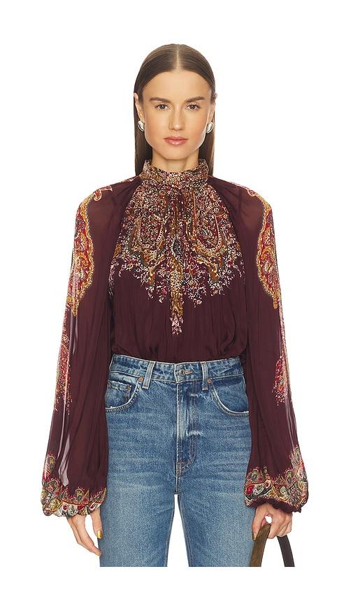 hemant and nandita top in burgundy.