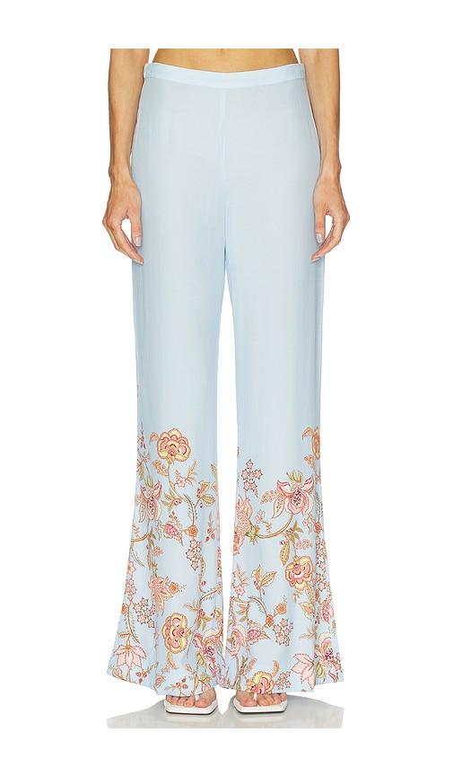 hemant and nandita wide leg pants in baby blue.