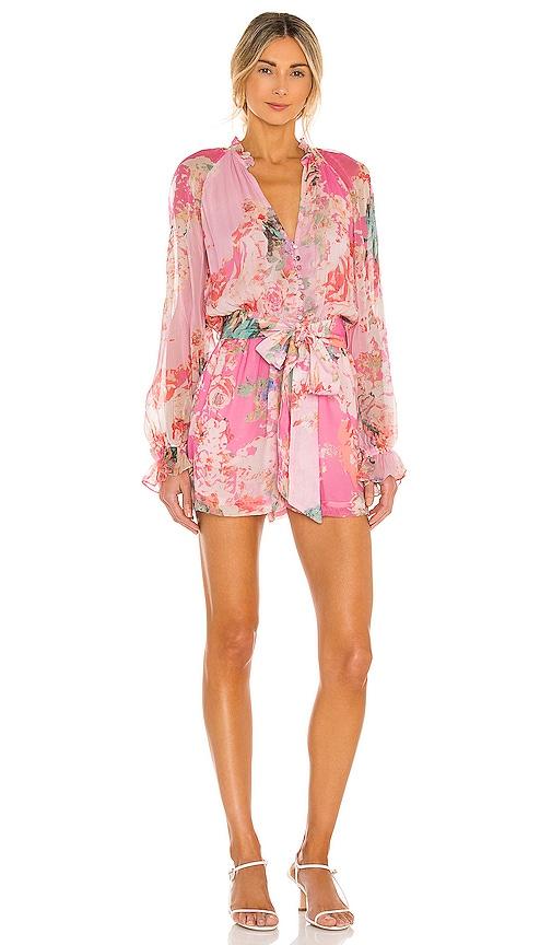 hemant and nandita x revolve sage romper in pink.