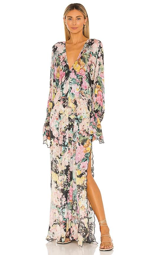 hemant and nandita x revolve teien caftan in pink.