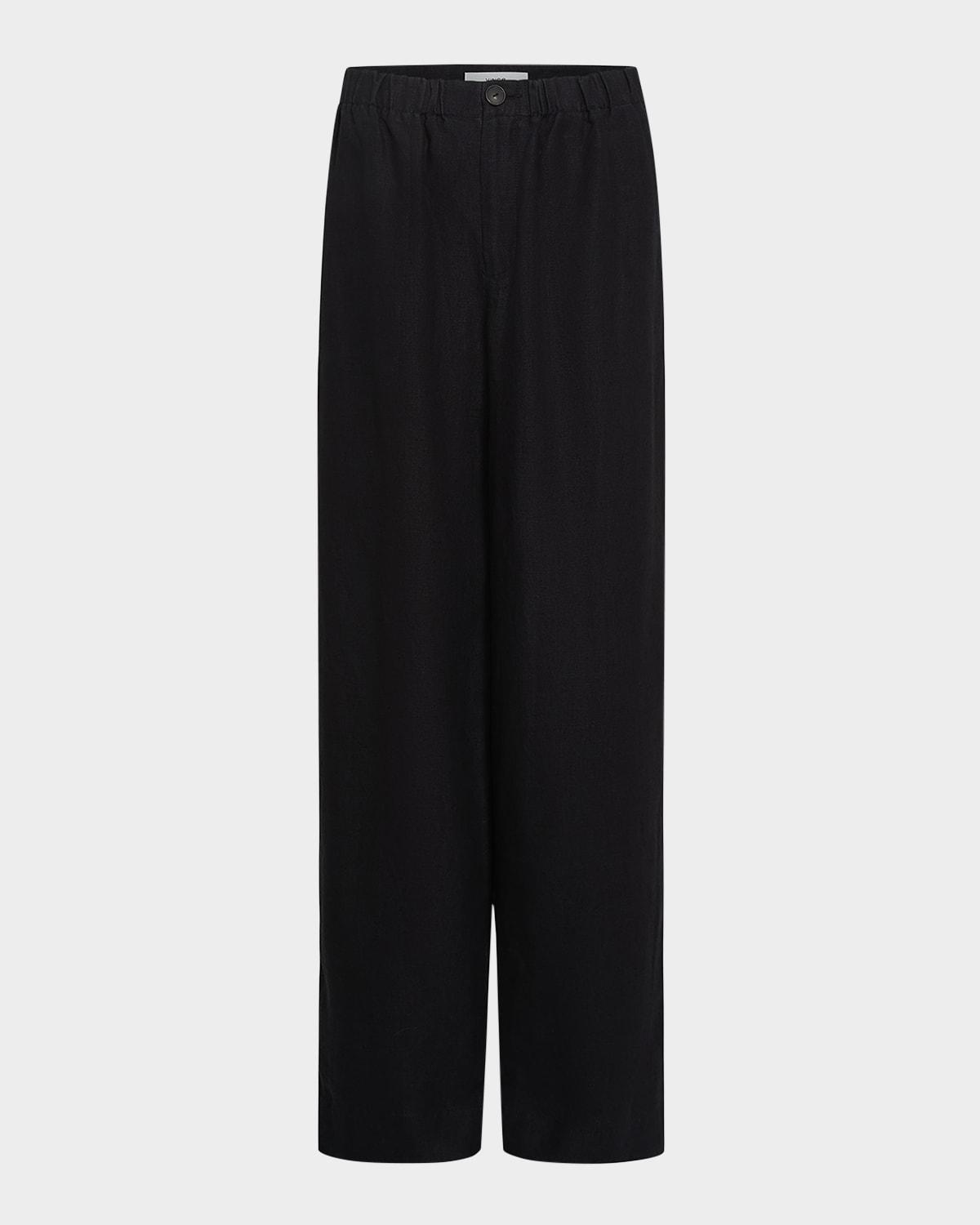 hemp wide-leg utility pants