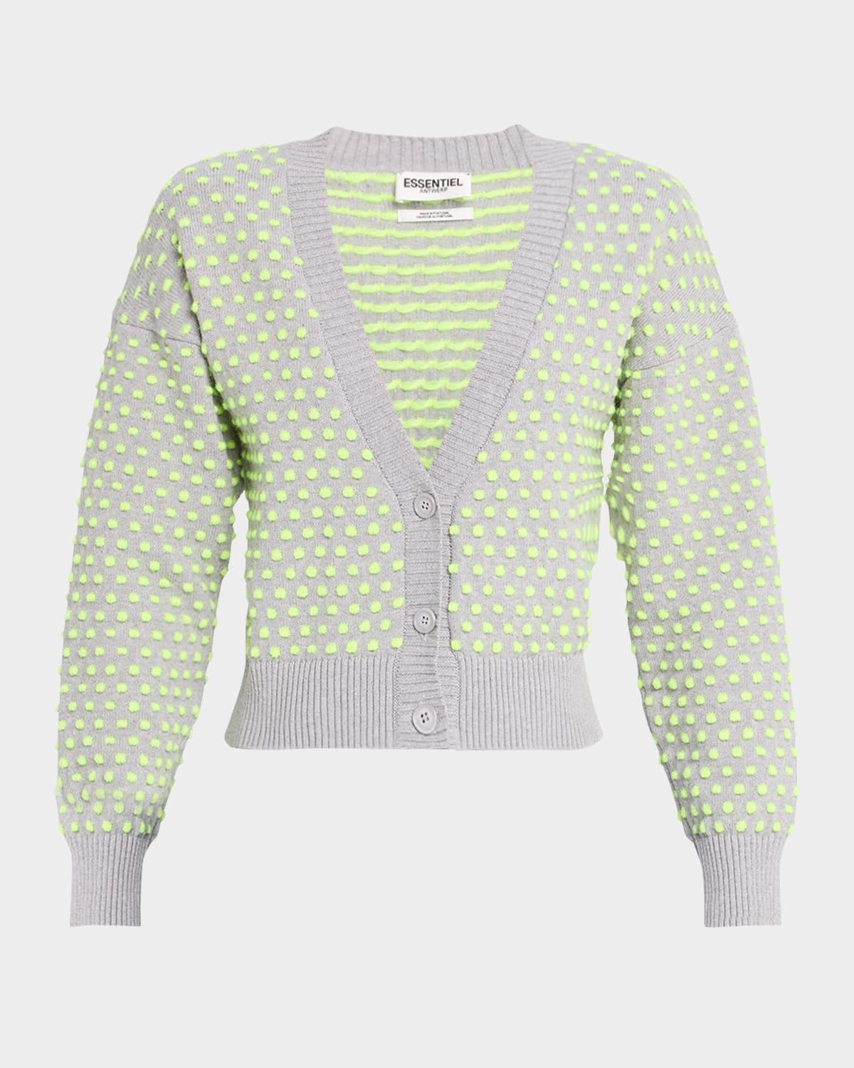 henjoy jacquard cardigan