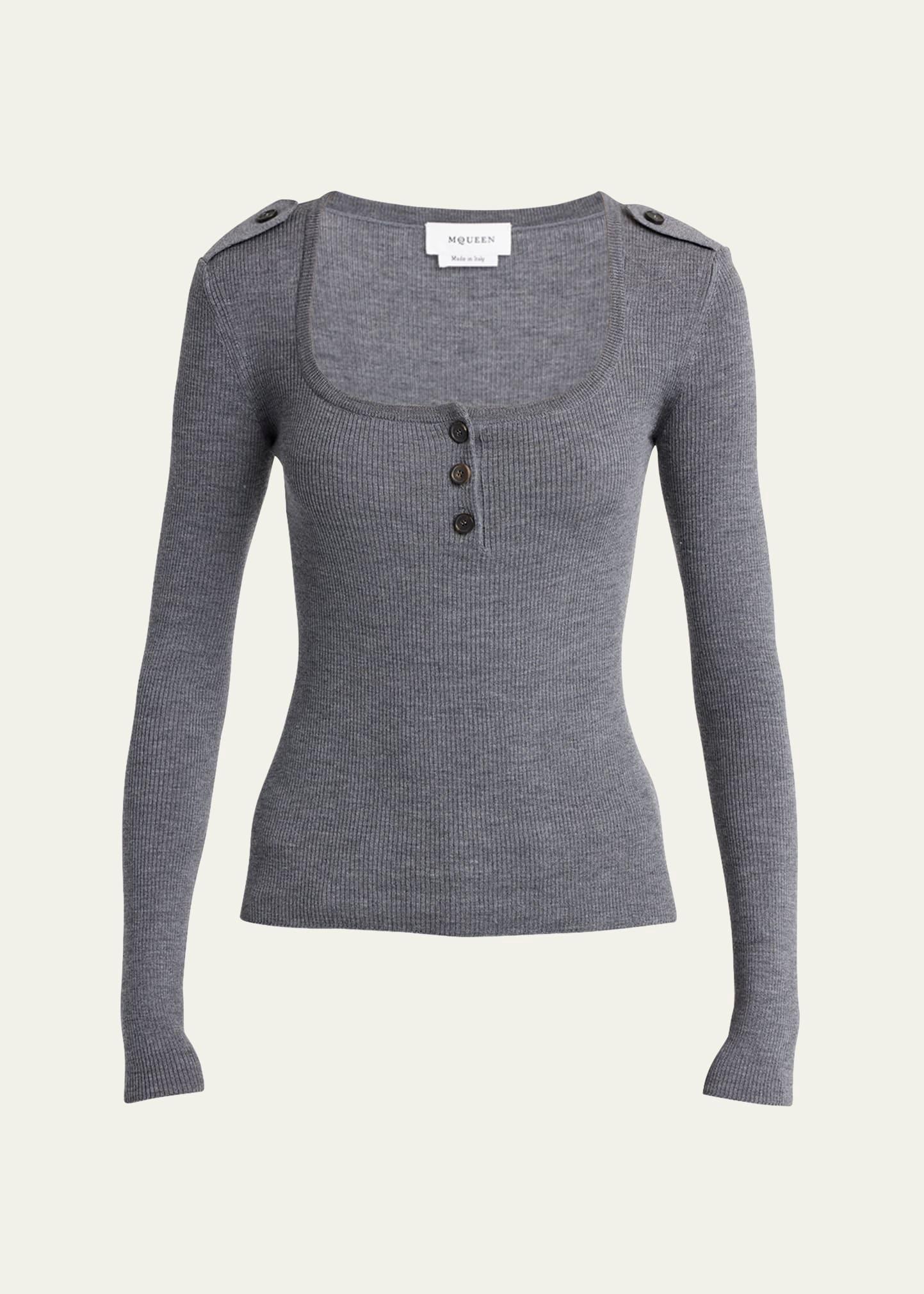 henley wool top