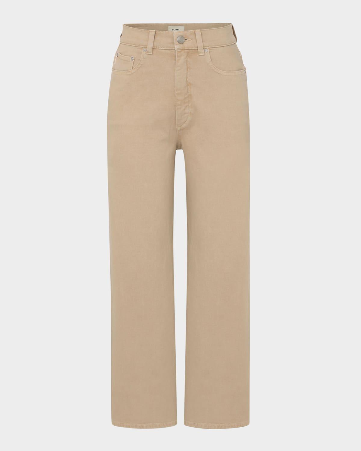 hepburn wide-leg high-rise ankle jeans