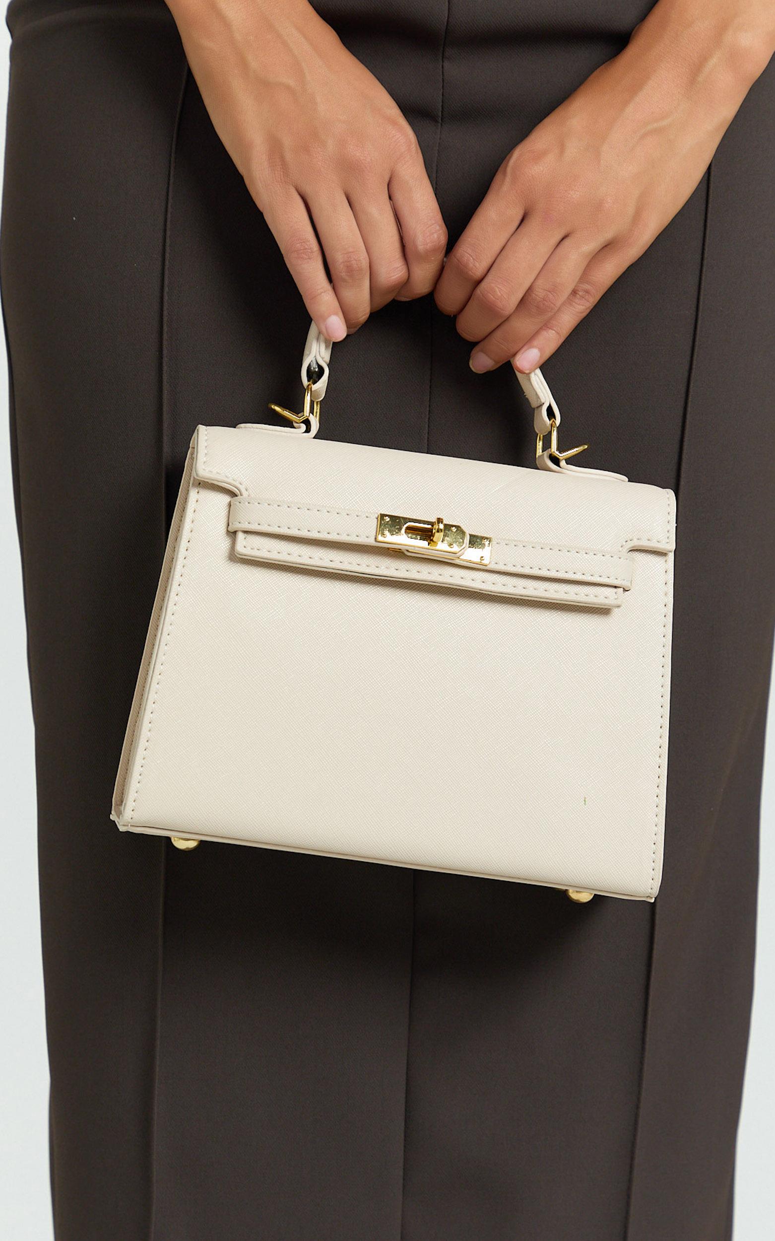 hera bag - top handle crossbody bag in bone