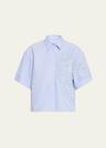 herbarium embroidered cotton oxford shirt