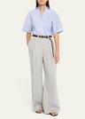 herbarium embroidered cotton oxford shirt