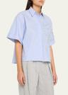 herbarium embroidered cotton oxford shirt