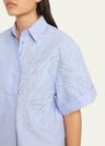 herbarium embroidered cotton oxford shirt