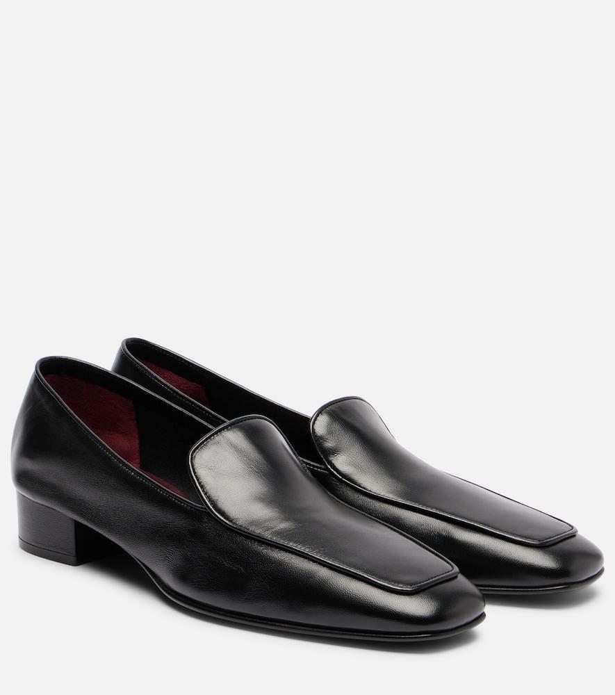 herbert levine fair and square leather loafers