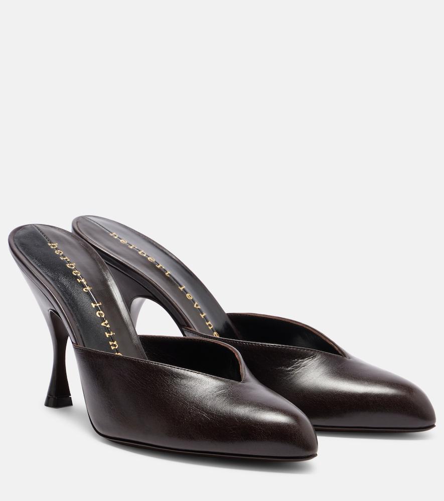 herbert levine sitting pretty 95 leather mules