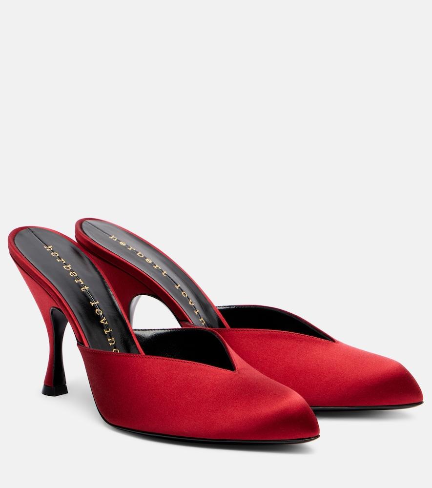 herbert levine sitting pretty 95 satin mules