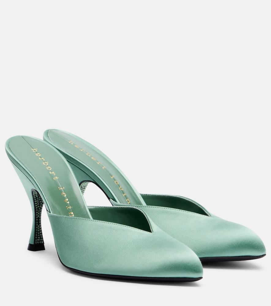 herbert levine sitting pretty 95 satin mules