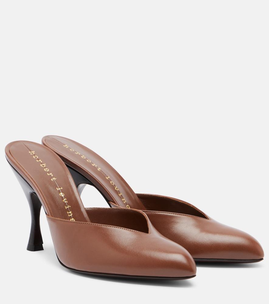herbert levine sitting pretty leather mules