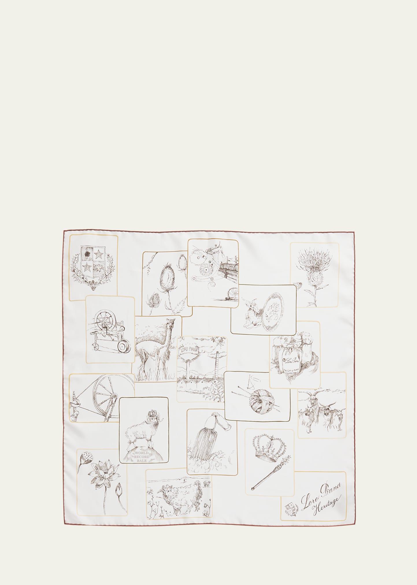 heritage silk twill foulard scarf