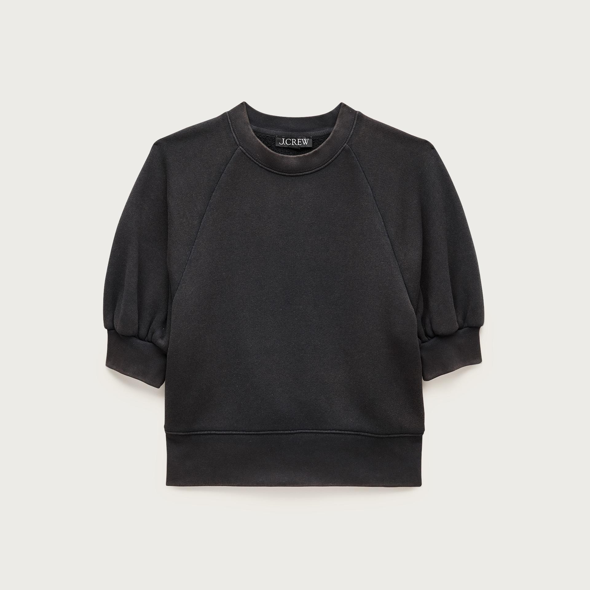 heritage terry puff-sleeve sweatshirt