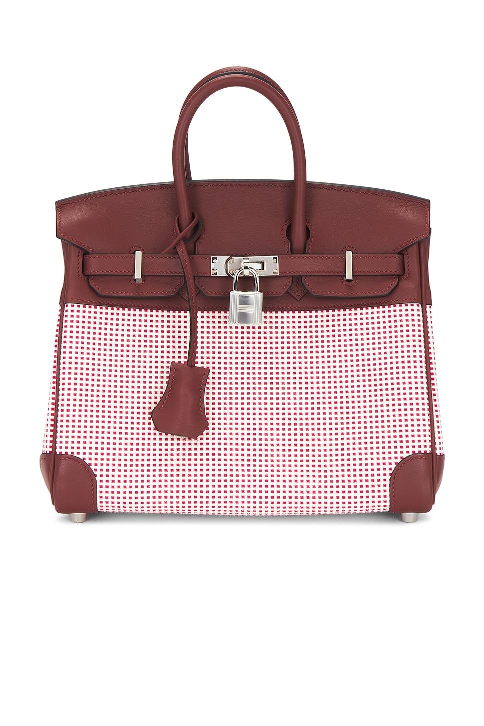 hermes swift & toile qaudrille birkin 25 handbag