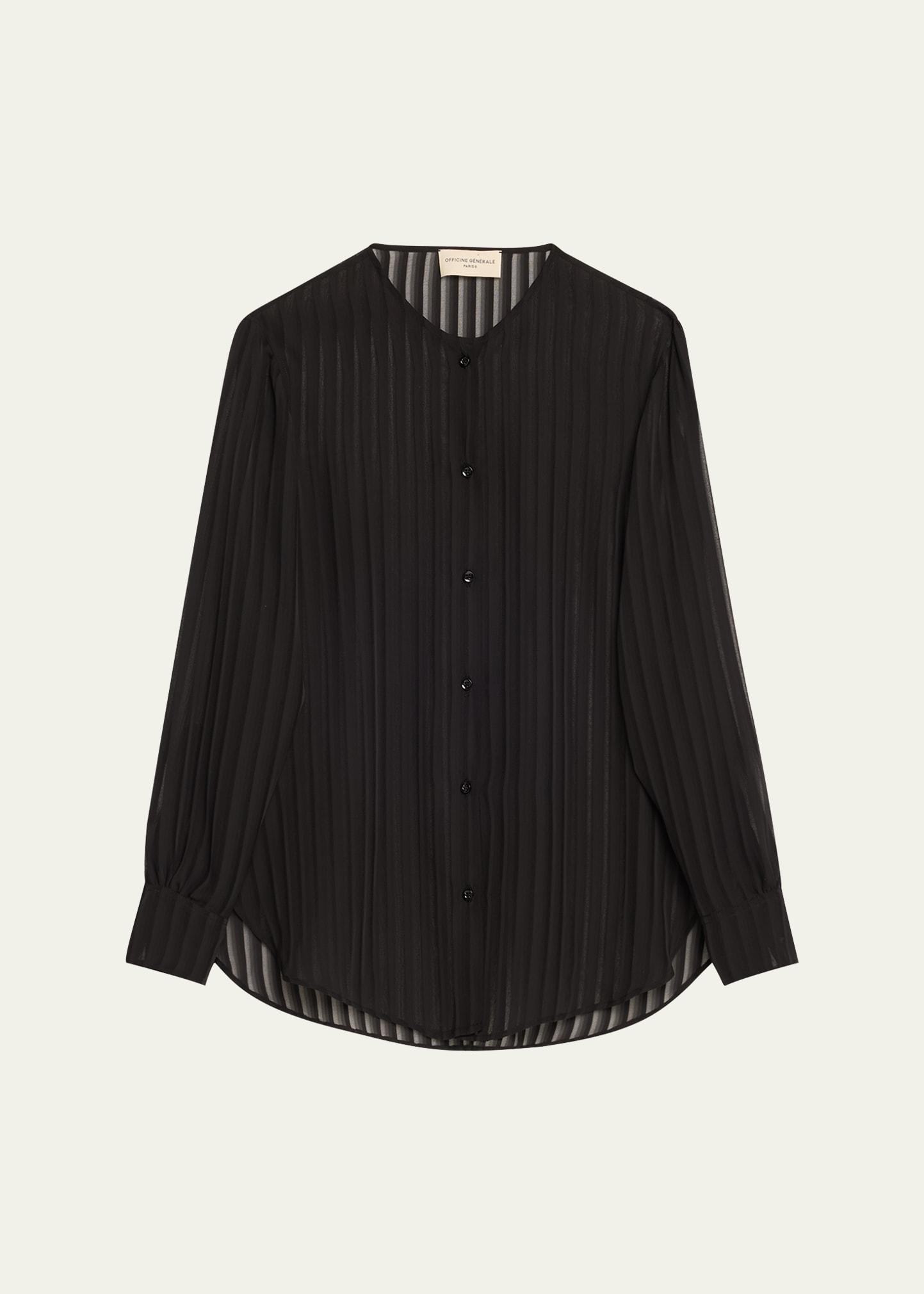 hermy sheer button-front top