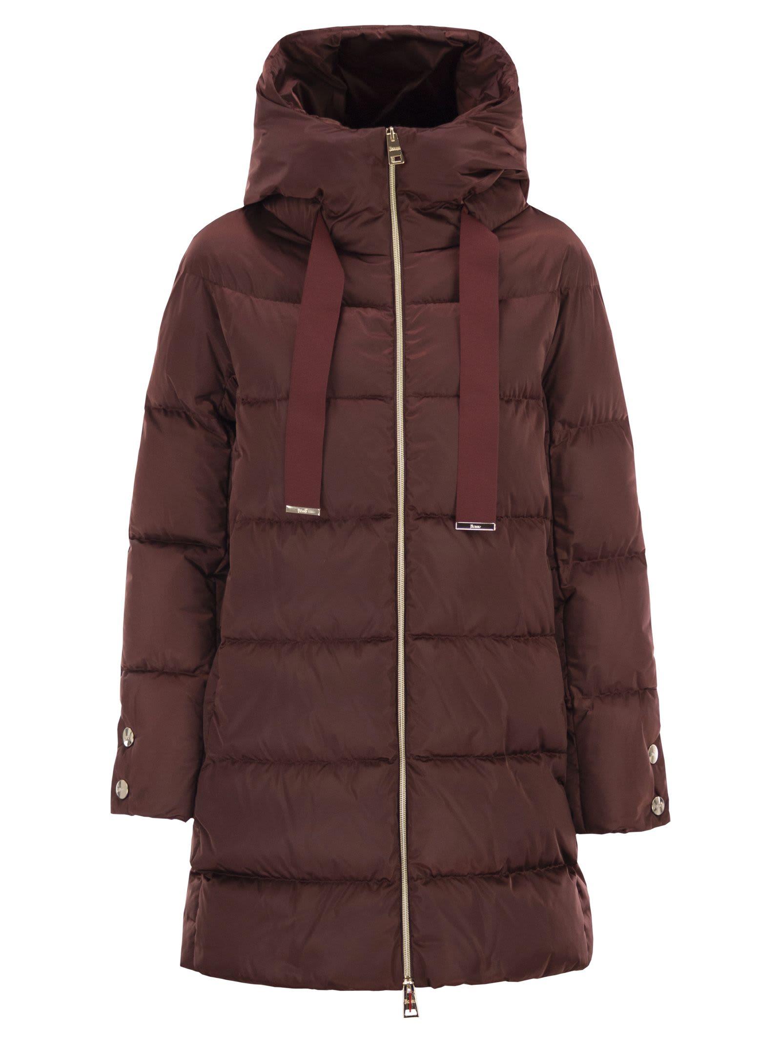 herno a-shape down jacket with hood