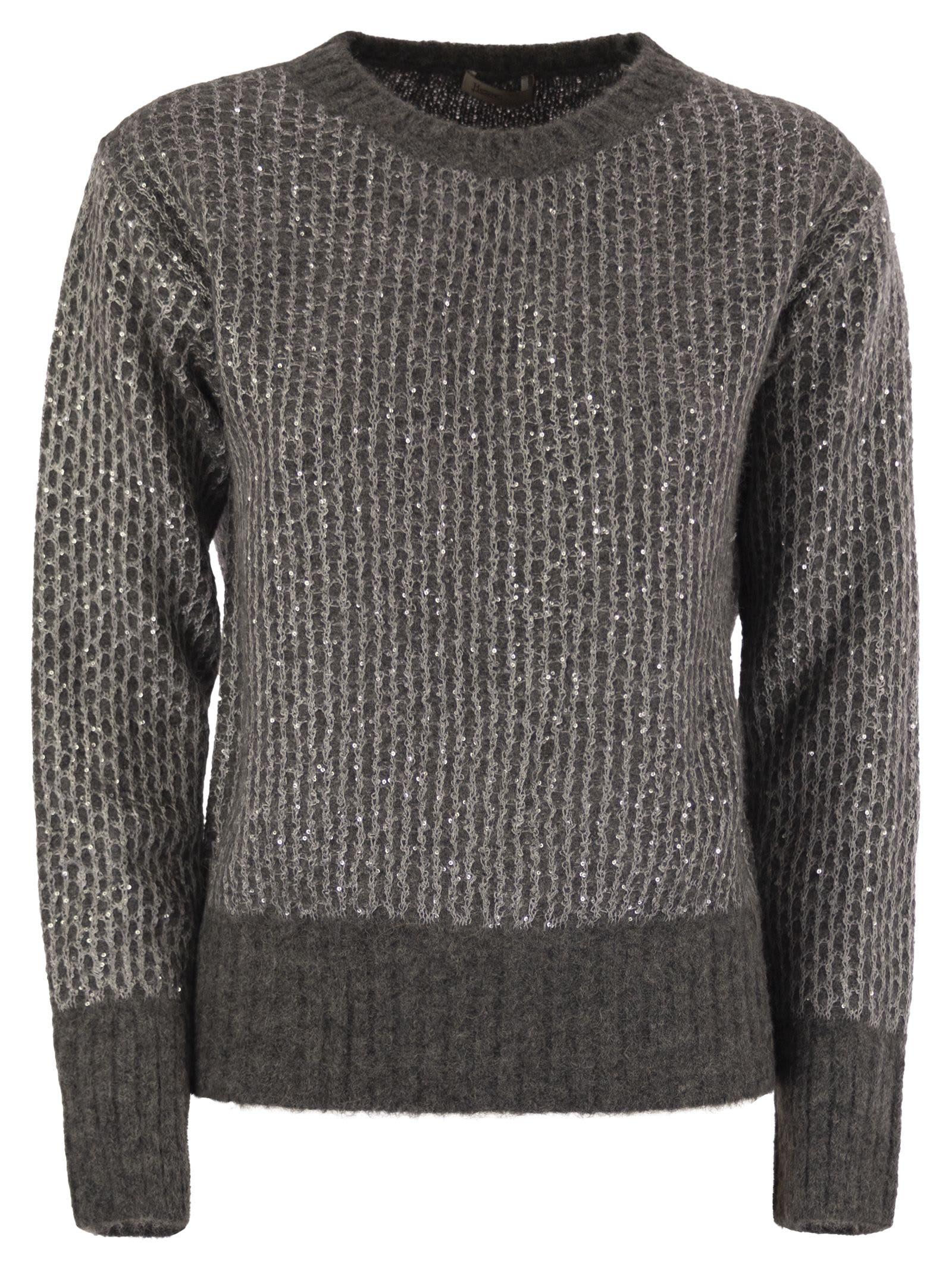 herno alpaca and wool crewneck sweater