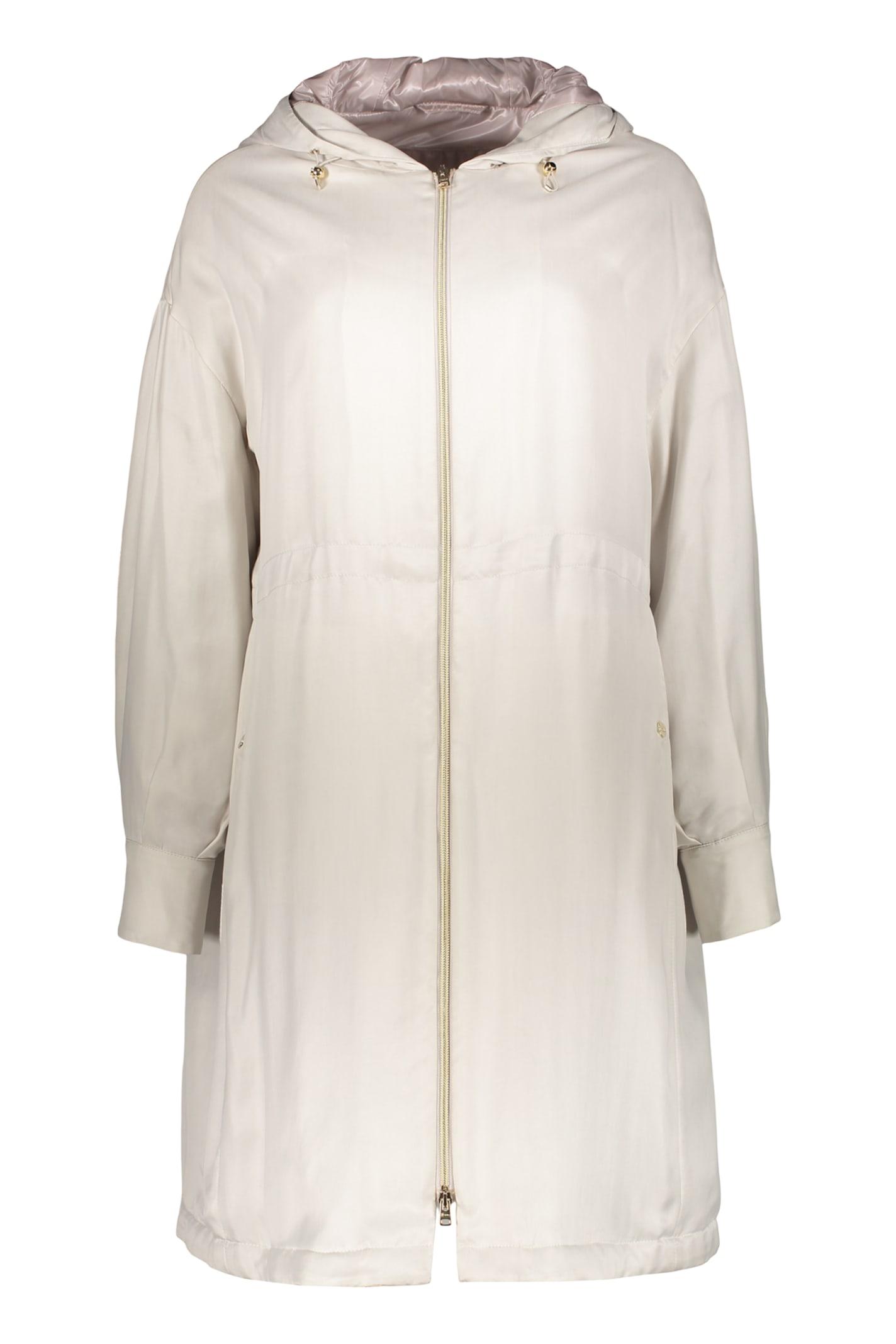 herno beige jacket with hood