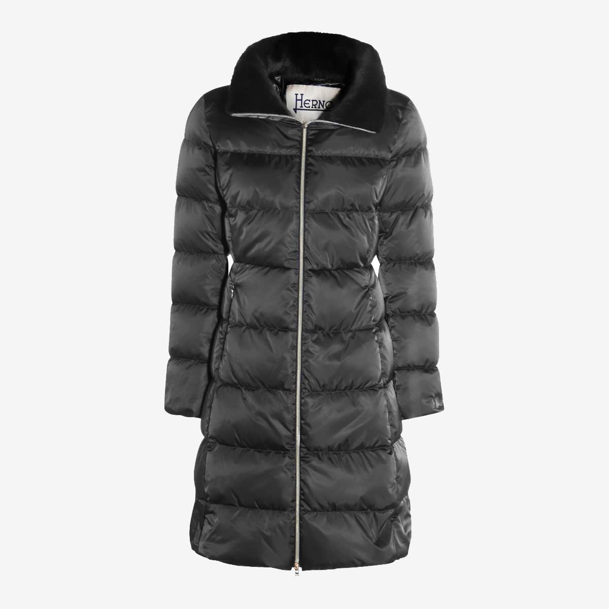 herno black down jacket