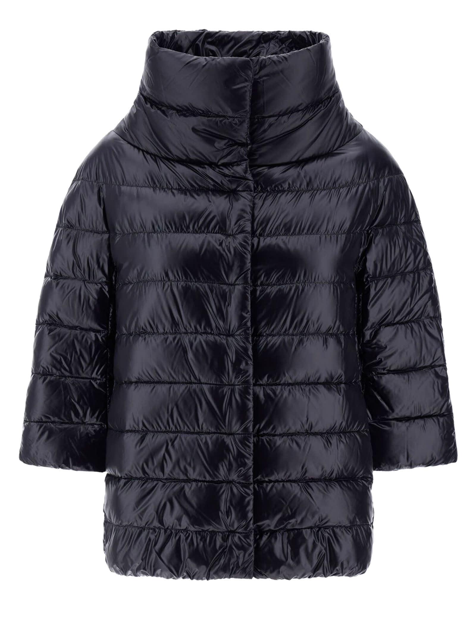 herno black nylon aminta cape