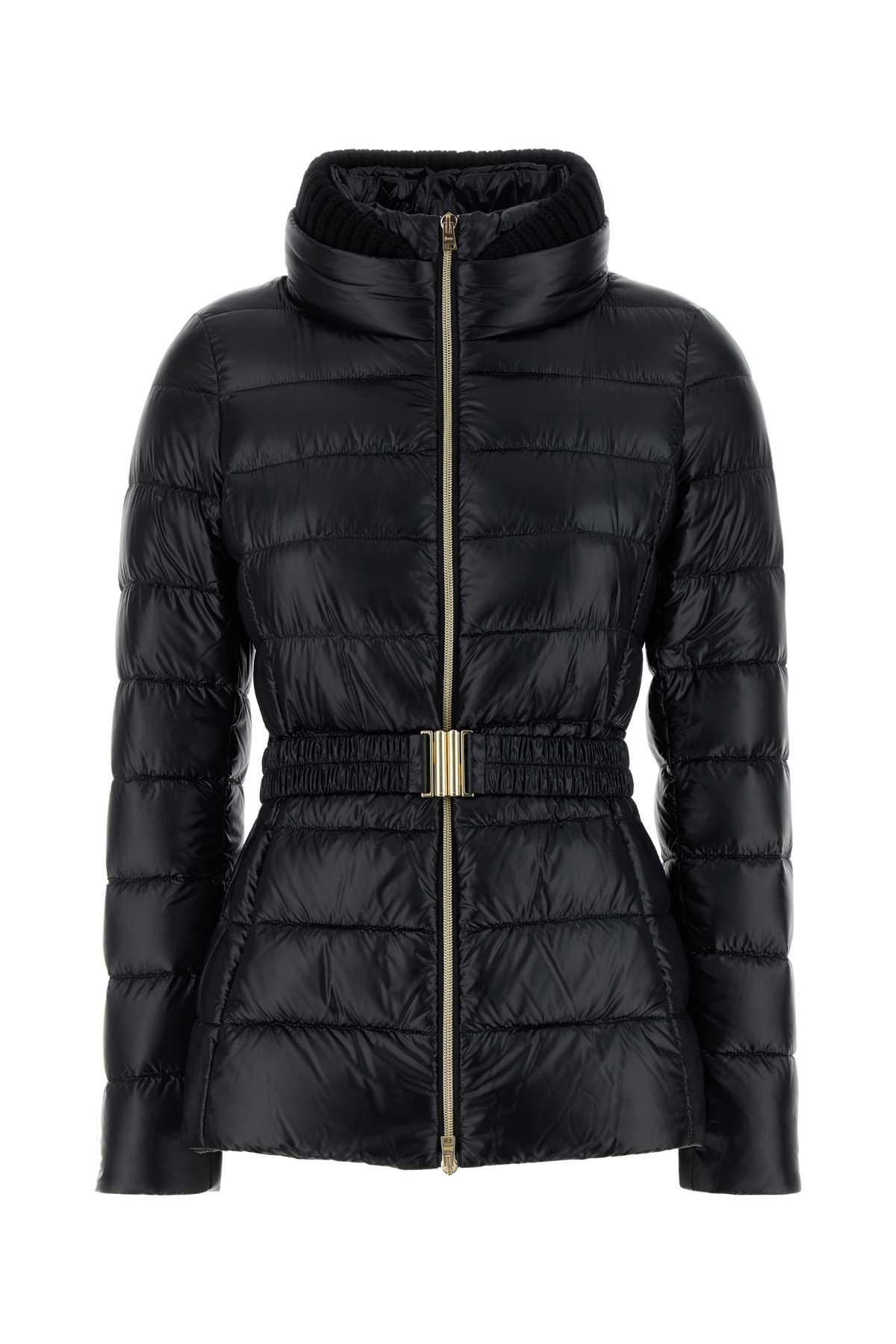 herno black nylon down jacket