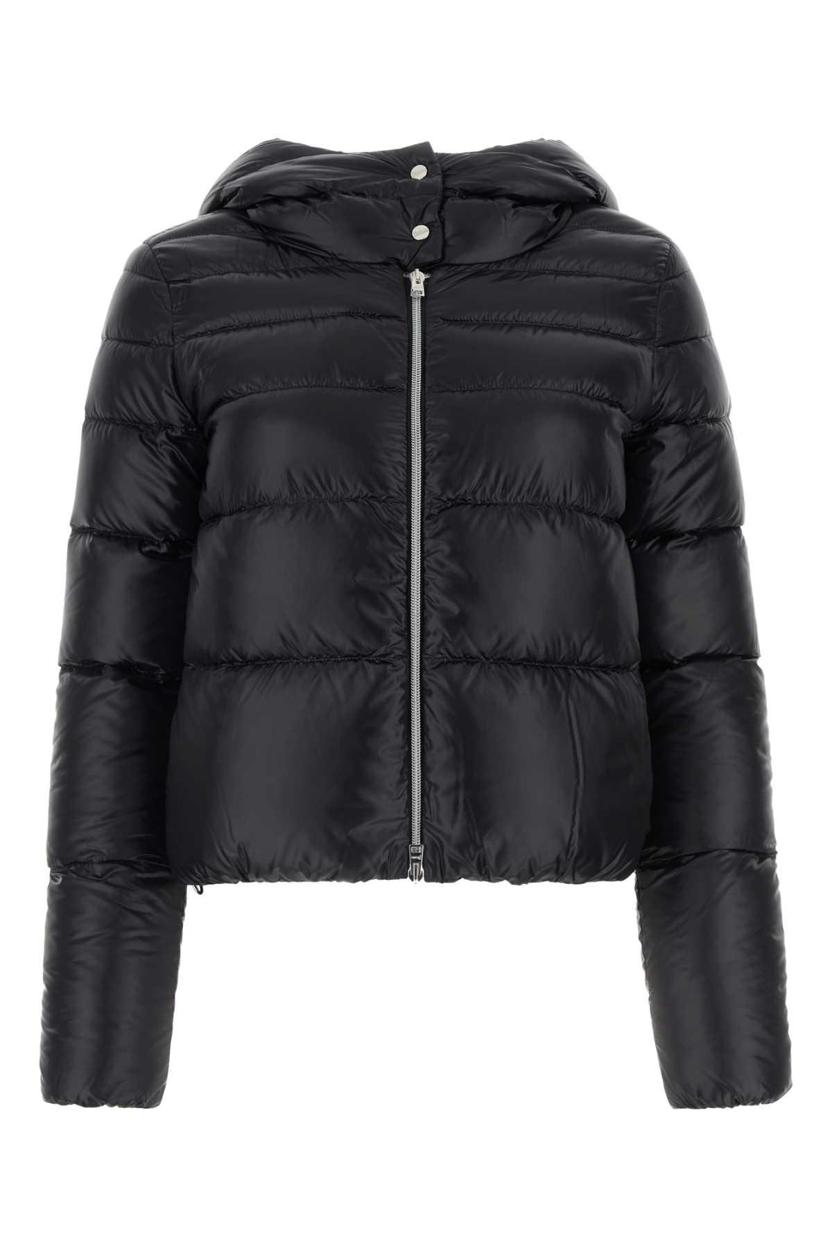 herno black nylon down jacket