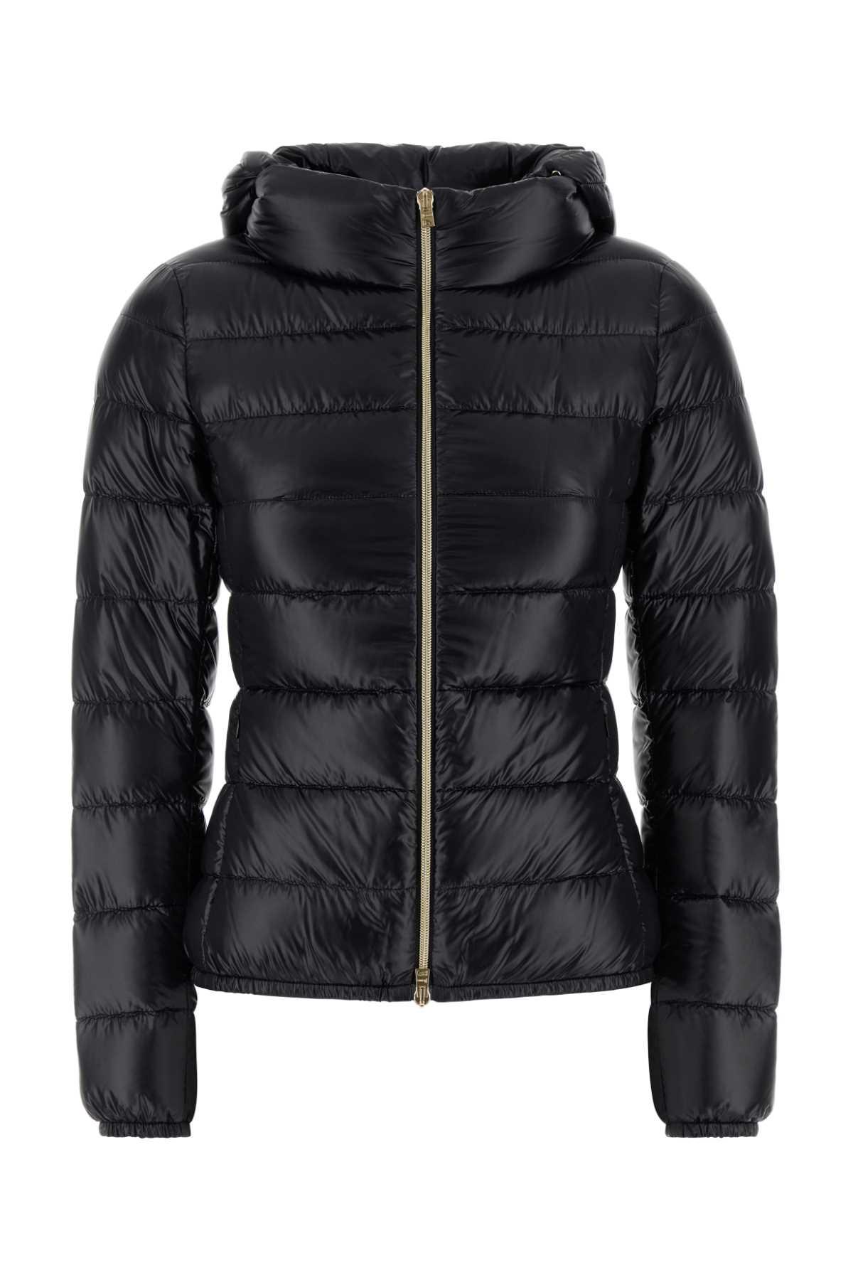 herno black nylon down jacket