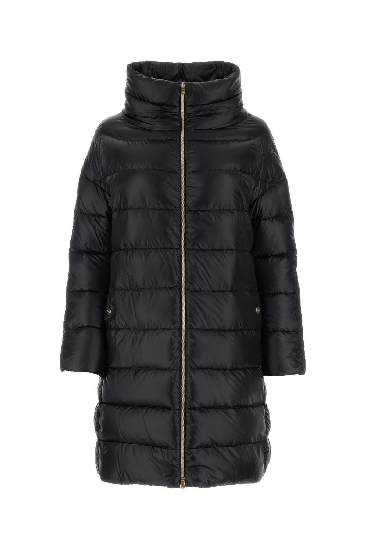 herno black nylon matilde down jacket