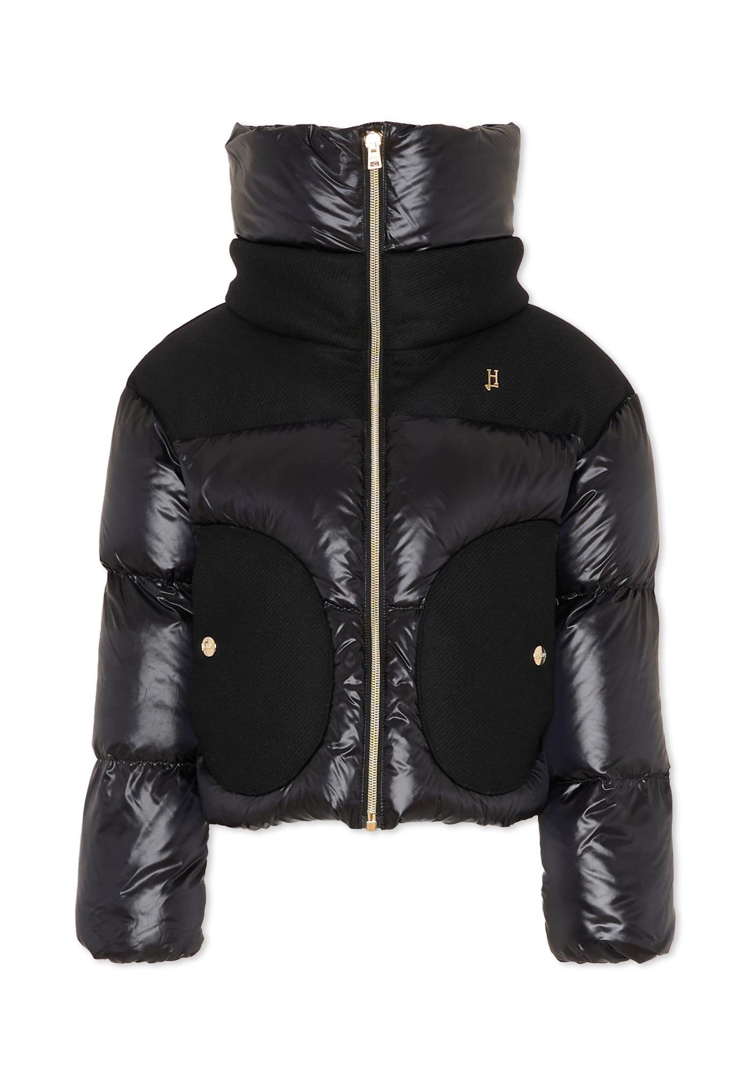 herno black padded jacket for girl
