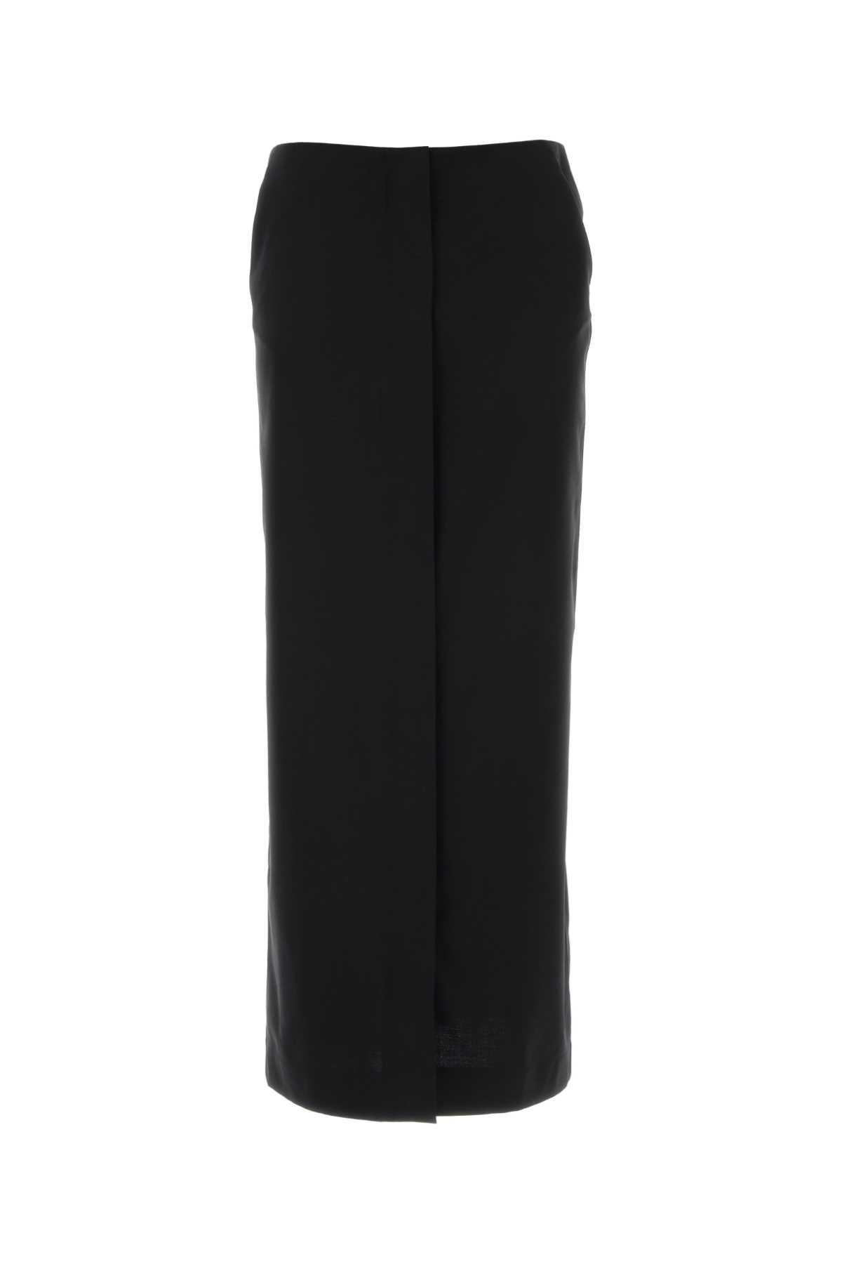 herno black polyester blend skirt