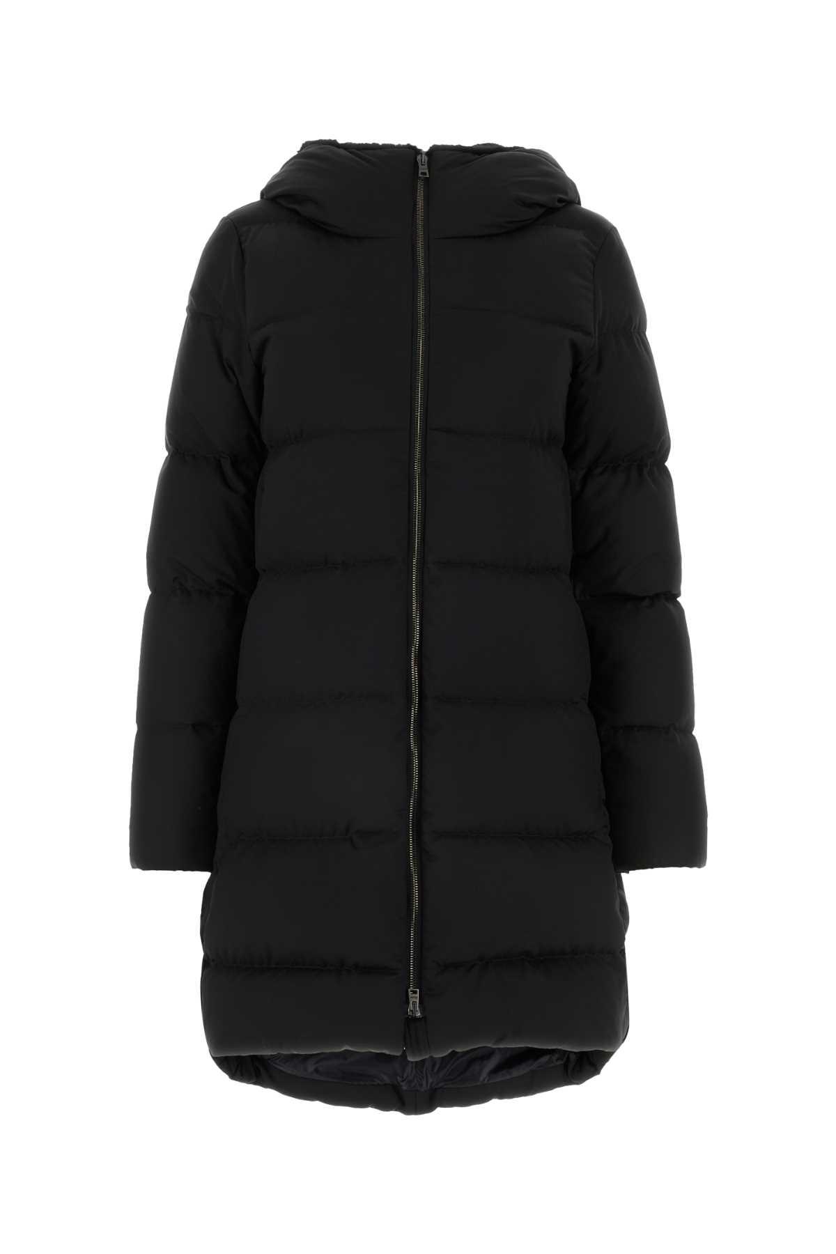 herno black polyester down jacket