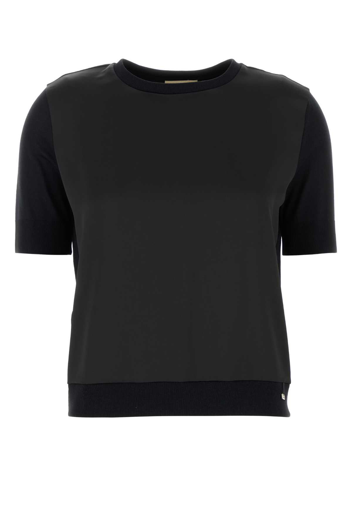 herno black satin t-shirt