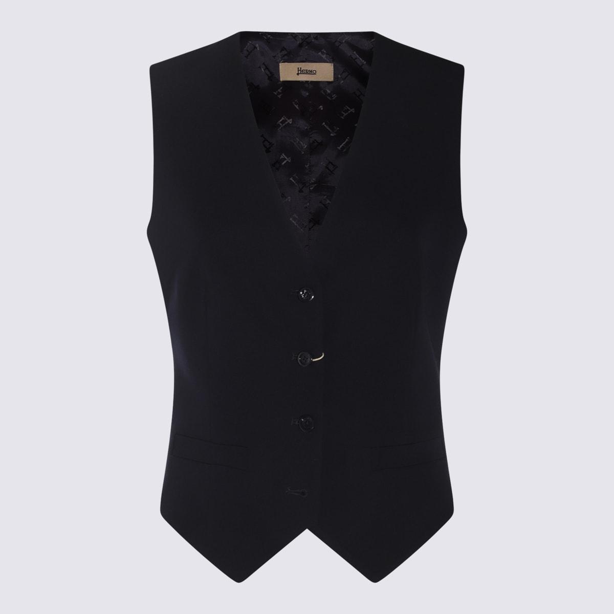 herno blue gilet top