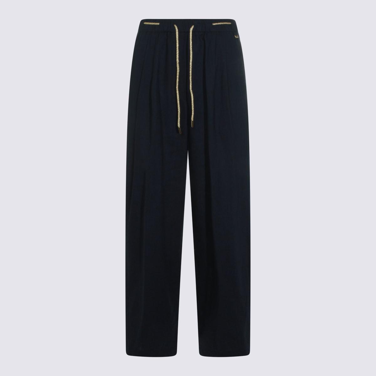 herno blue viscose pants