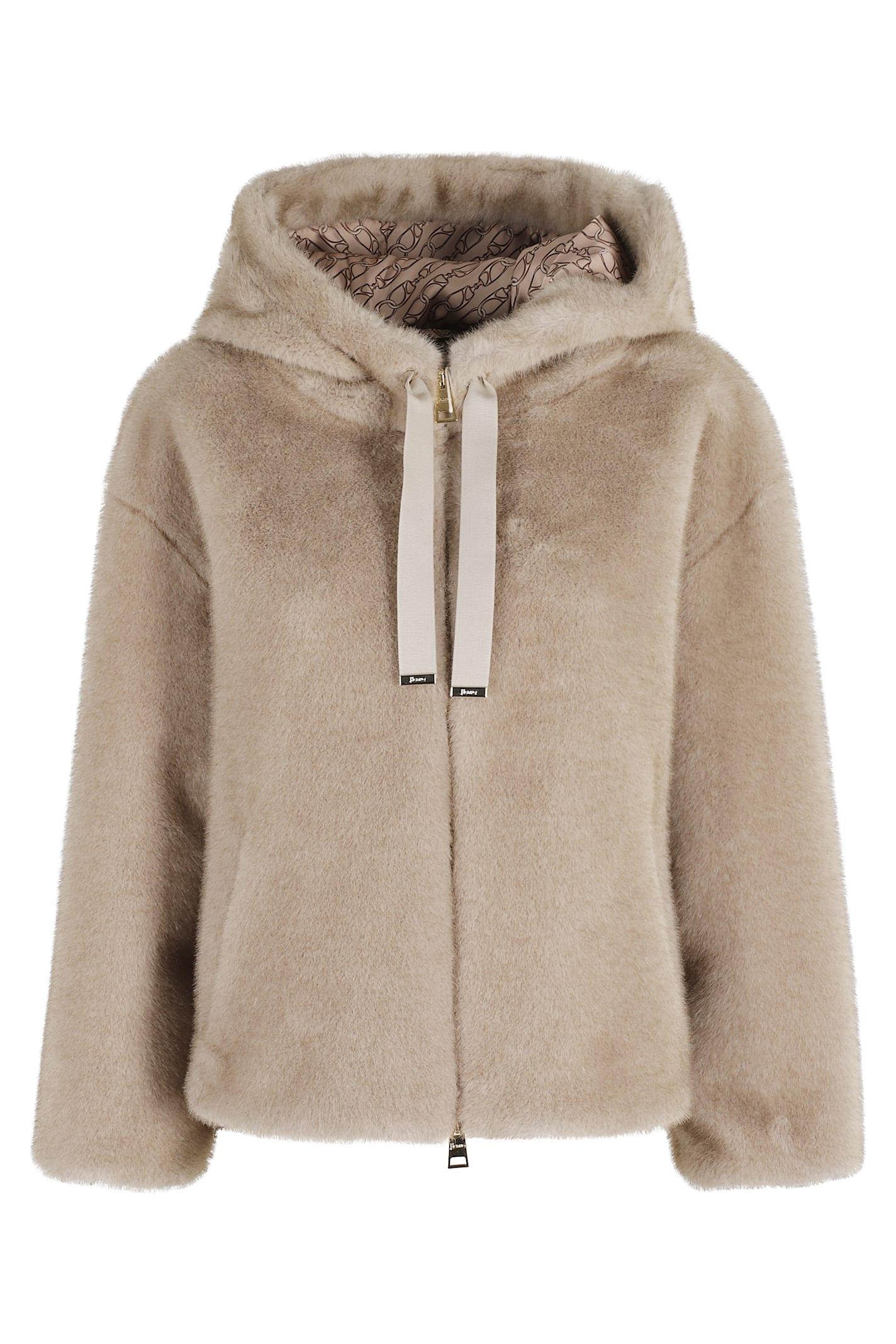 herno bomber soft faux fur