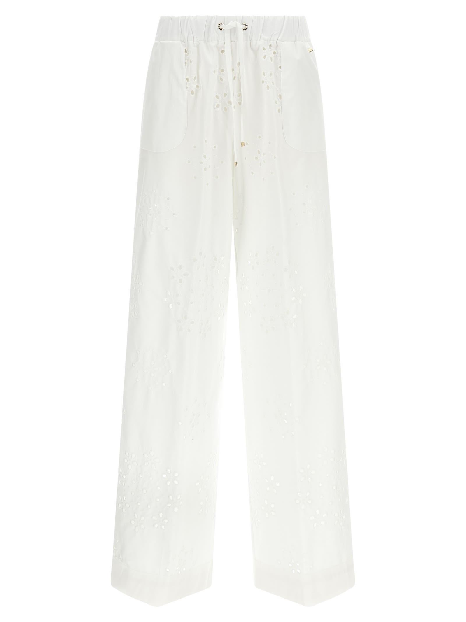 herno broderie anglaise pants