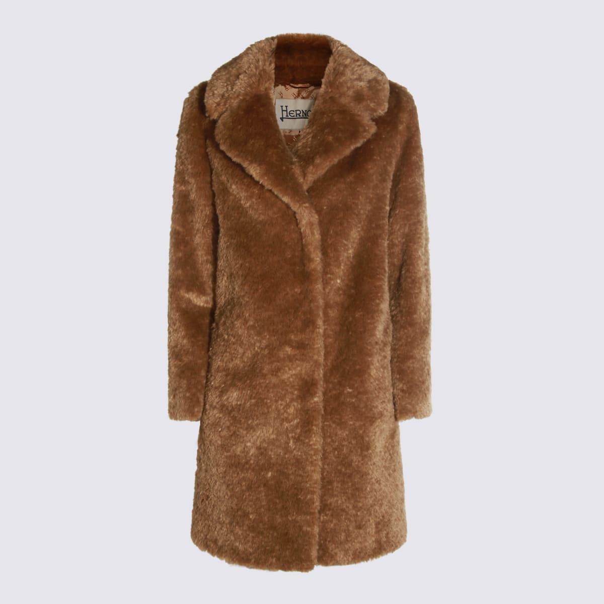 herno brown coat