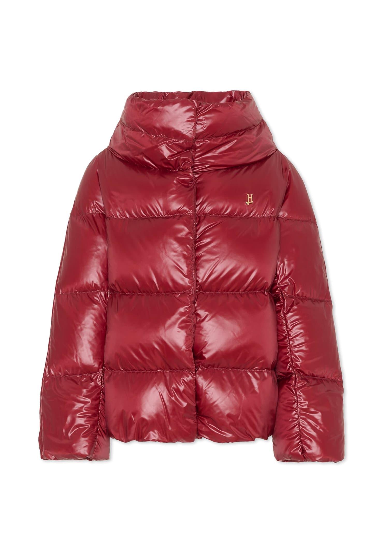 herno burgundy padded jacket for girl