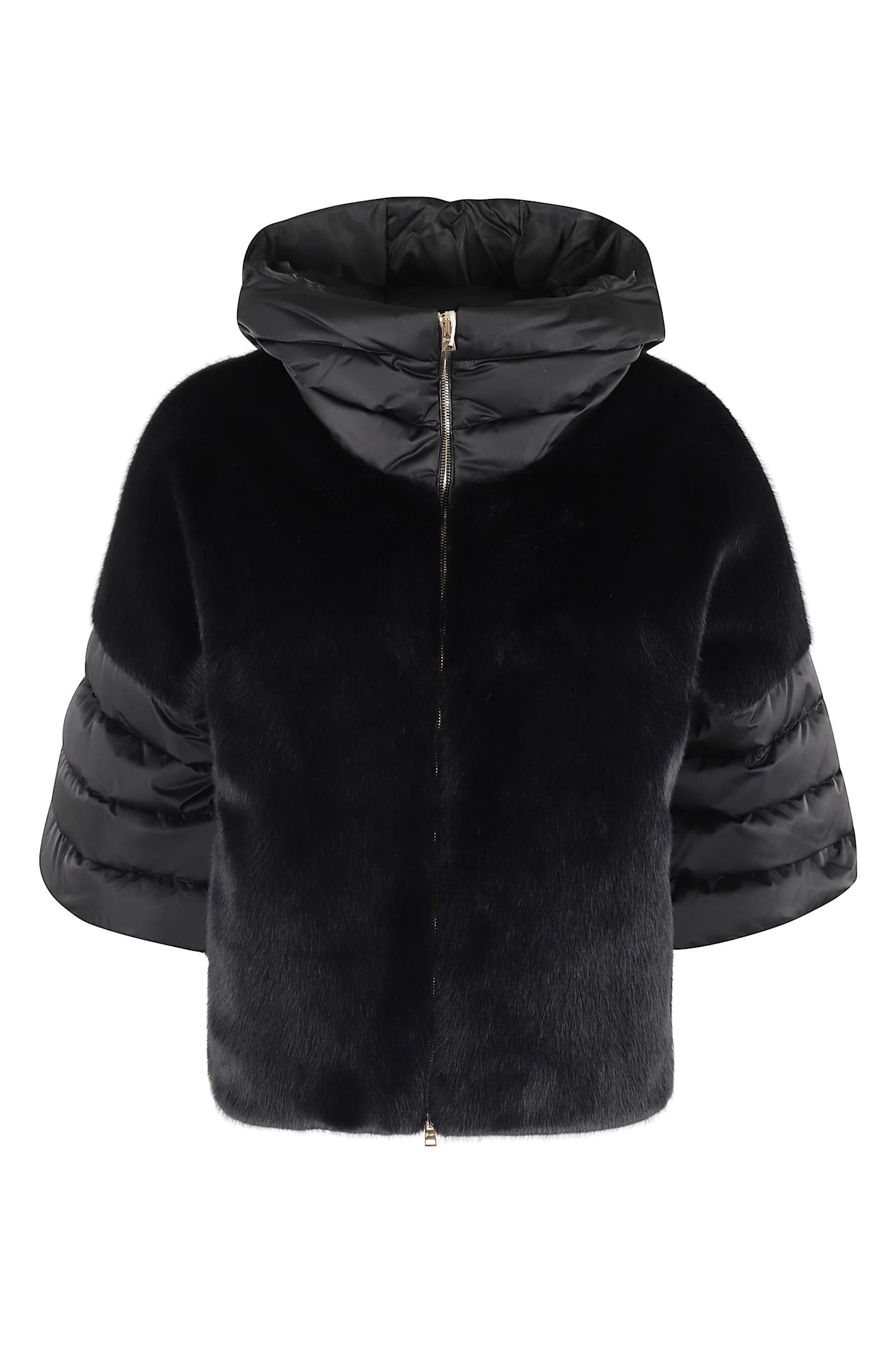 herno cappa manica corta con cappuccio