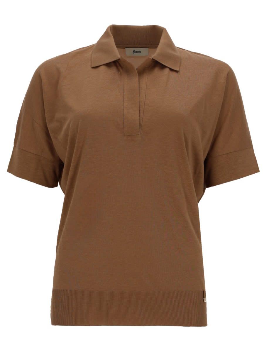 herno cotton blend polo shirt